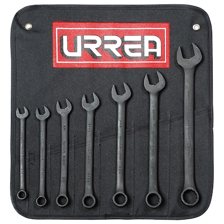 Urrea 12-point black finish combination wrench set (7 pieces). 1200HB